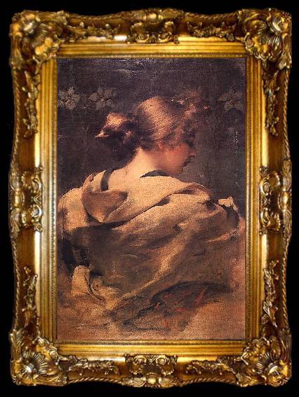 framed  Franciszek zmurko Portrait of a Young Woman, ta009-2